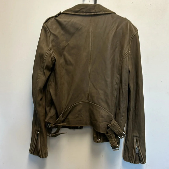 Iro Han brown leather moto jacket - Picture 7 of 8